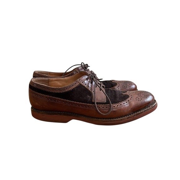 Ralph Lauren Brenton Oxford Suede/Leather Shoes Vibram Made 